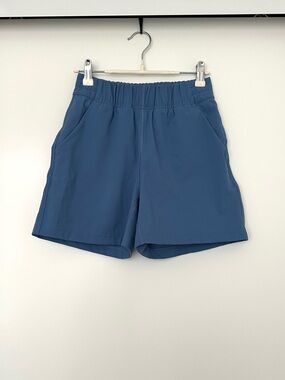 Babaton  Blue Elastic Waist Shorts